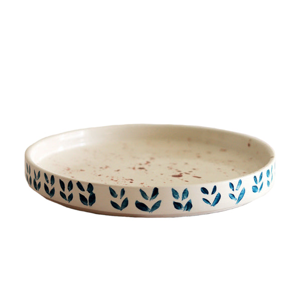 Purple Splash Handmade Ceramic Dessert Plate