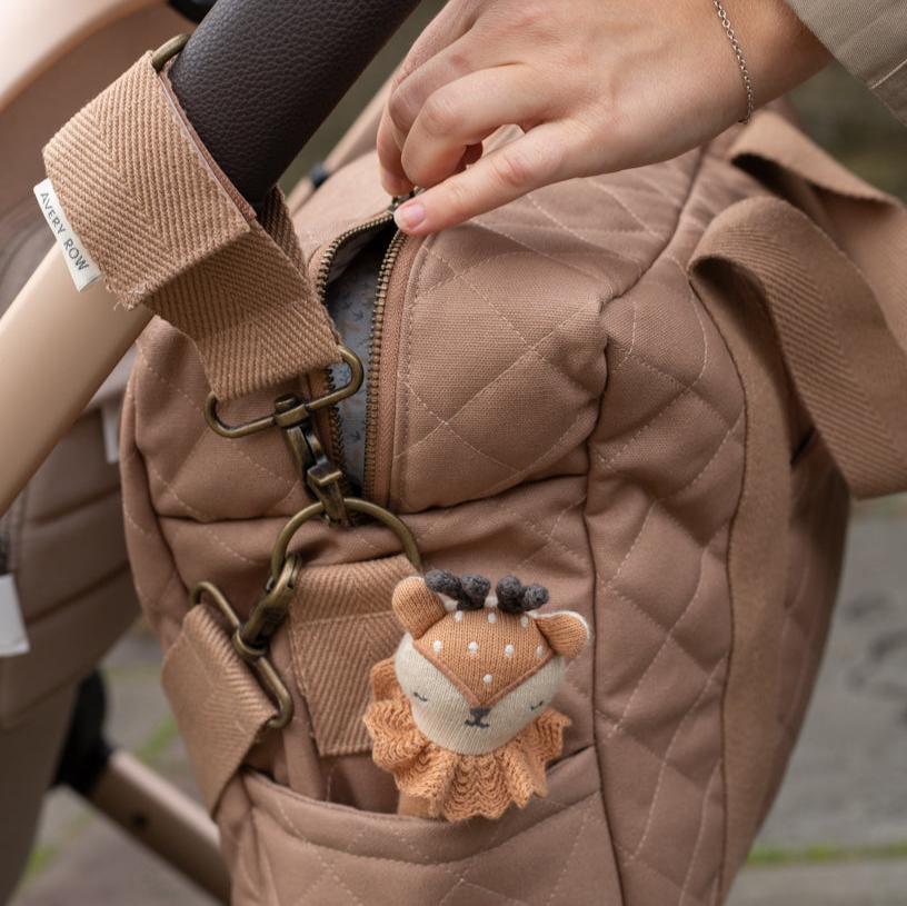 Baby Changing Bag - Latte (With Pram Clips)