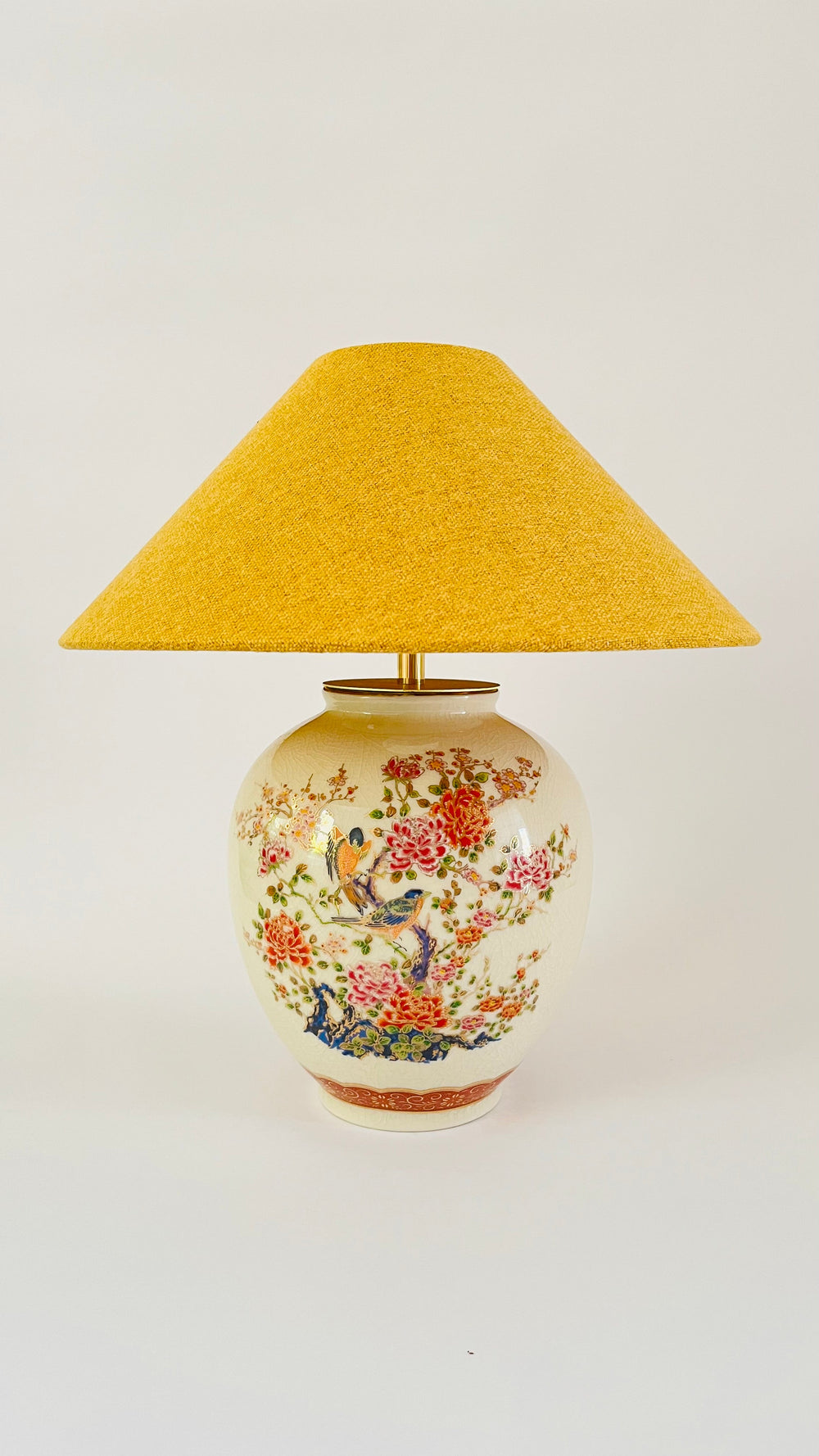 Antique Japanese Bird Lamp