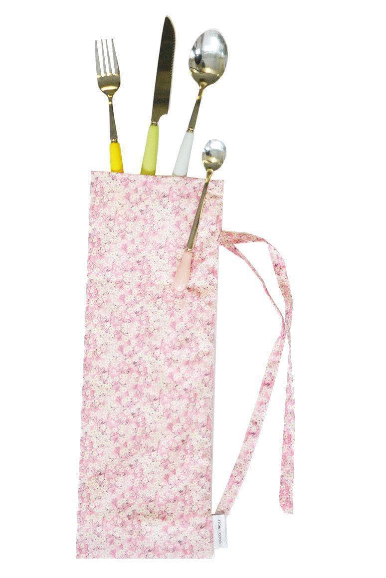 Cutlery Bag Made With Liberty Fabric Mitsi Valeria Pink