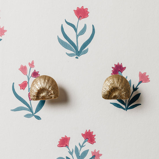 Cove Shell Knob, Lacquered Brass
