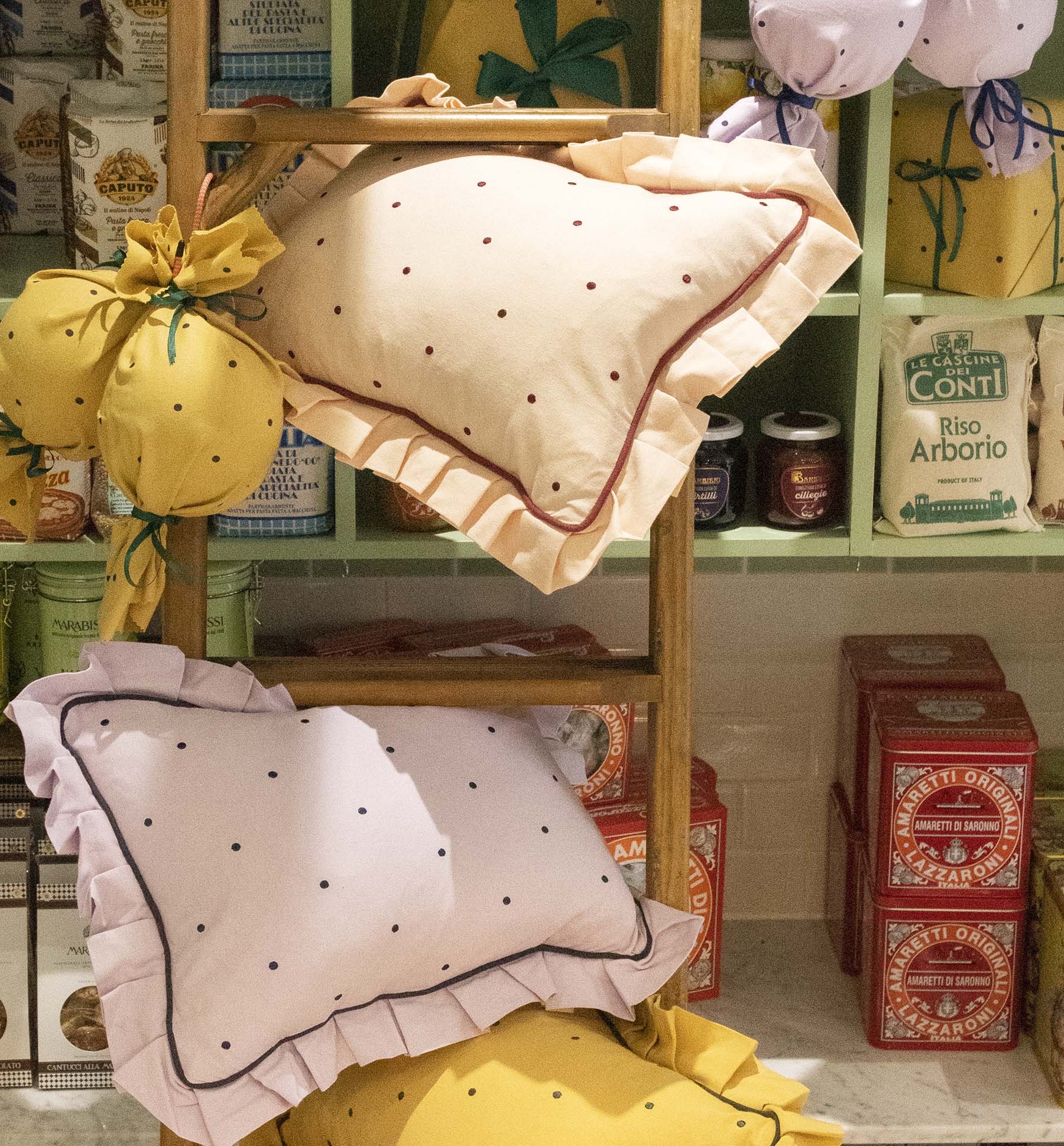 Dolce Dots Cushion, Panna Cotta