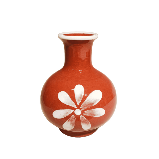 Anthologist Ceramic Bud Gourd Vase Red Clay, Psari