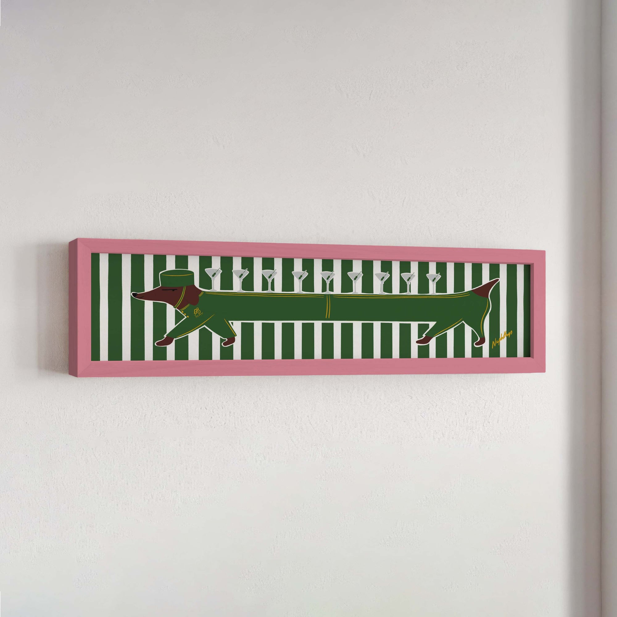 Dachshund Panoramic Framed Print