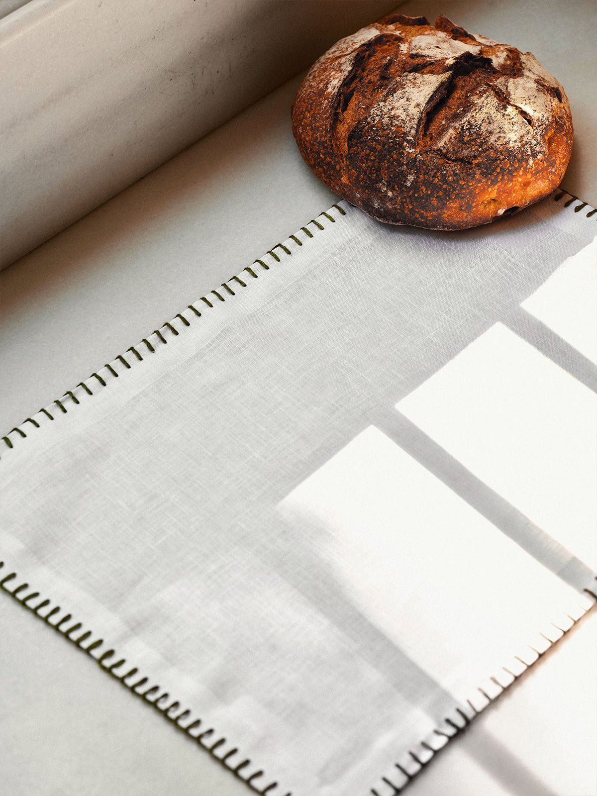 Linen Placemat with Stitching