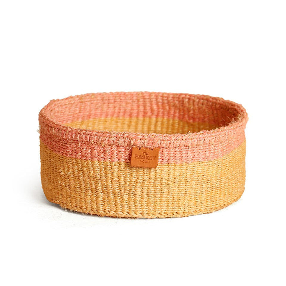 CHIRIKU: Dusky Pink and Soft Yellow Bread Basket