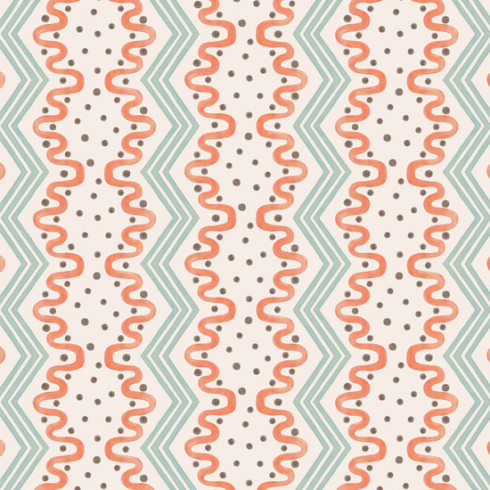 Madame Ziggle Wallpaper - Blue and Orange