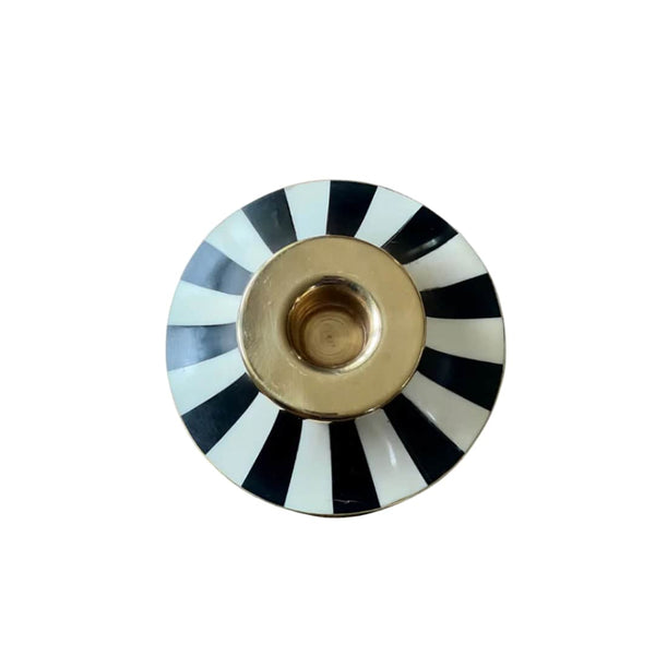Circus Candleholder | Black | Striped