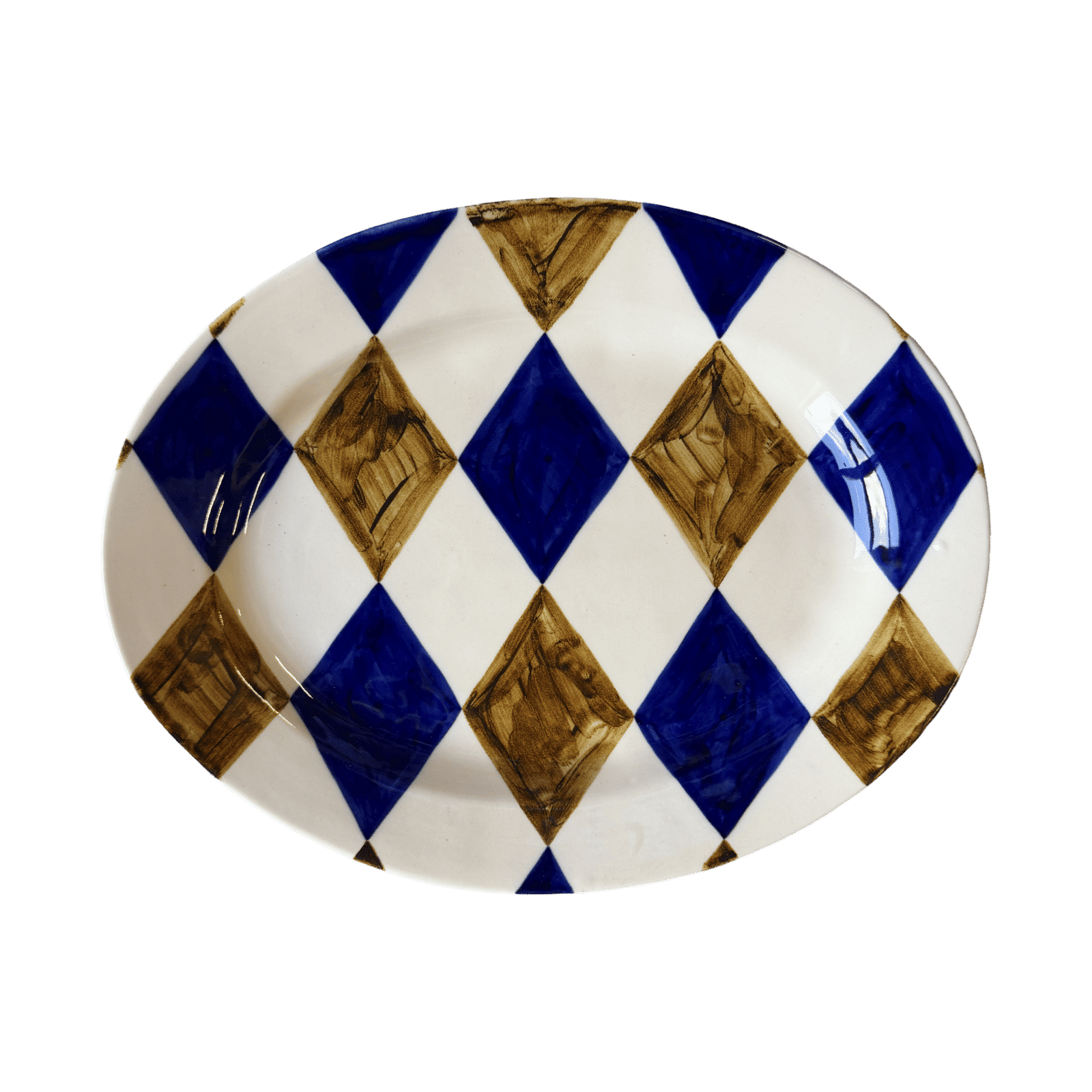 Circus Platter - Blue and Honey - Large