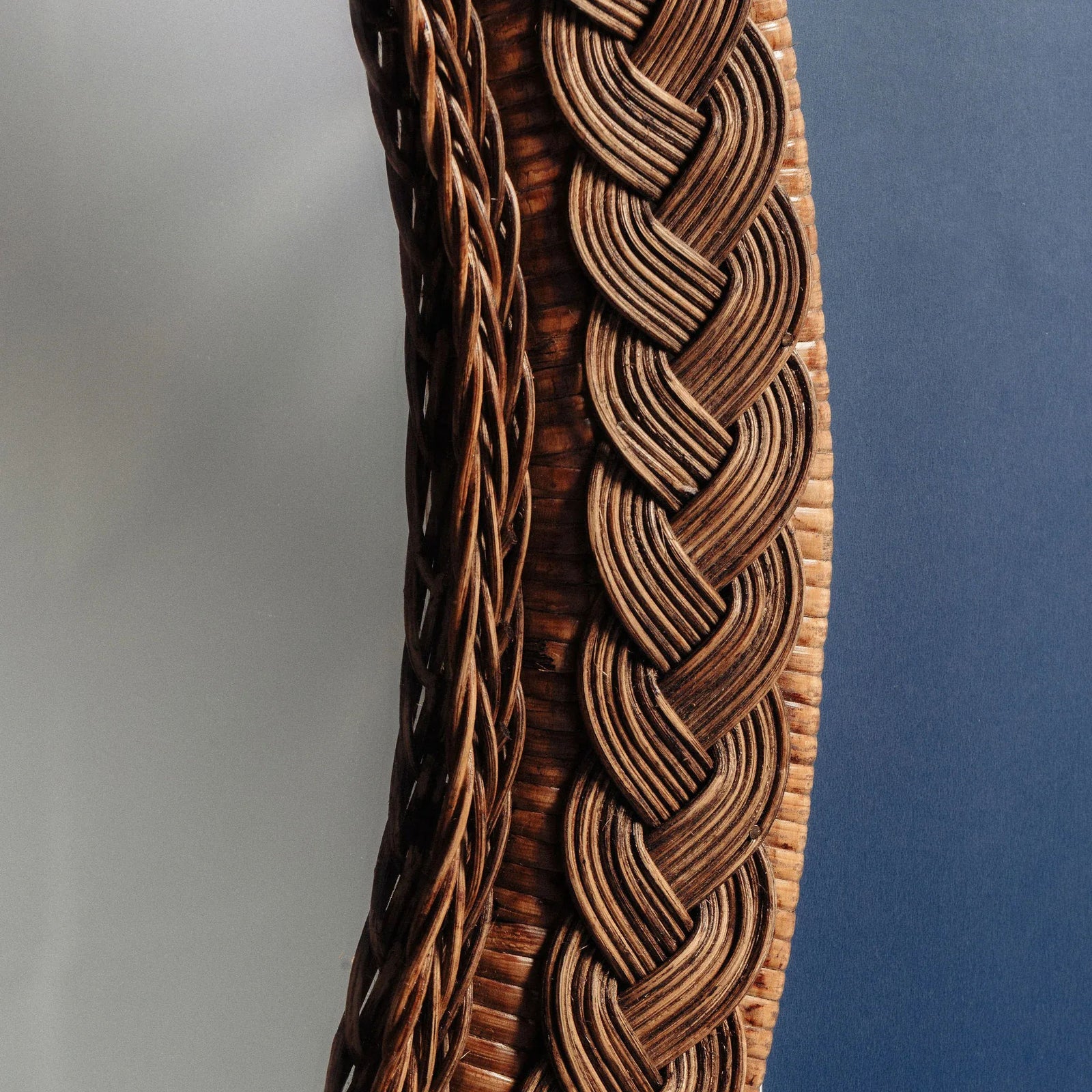 Serena Rattan Mirror, Medium Teak