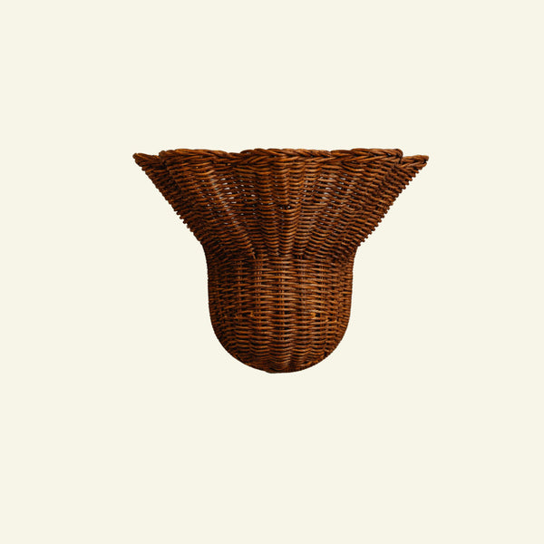 Luna Wall Light Shade, Small Teak