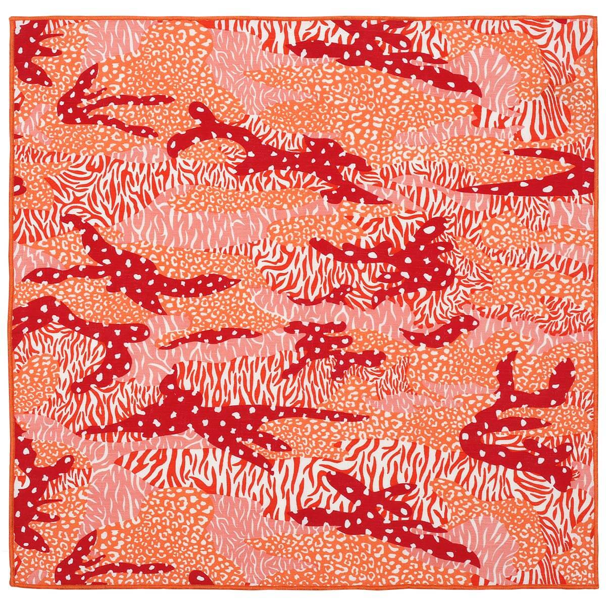 Orange Big Cat Camo Napkins - Set of 2