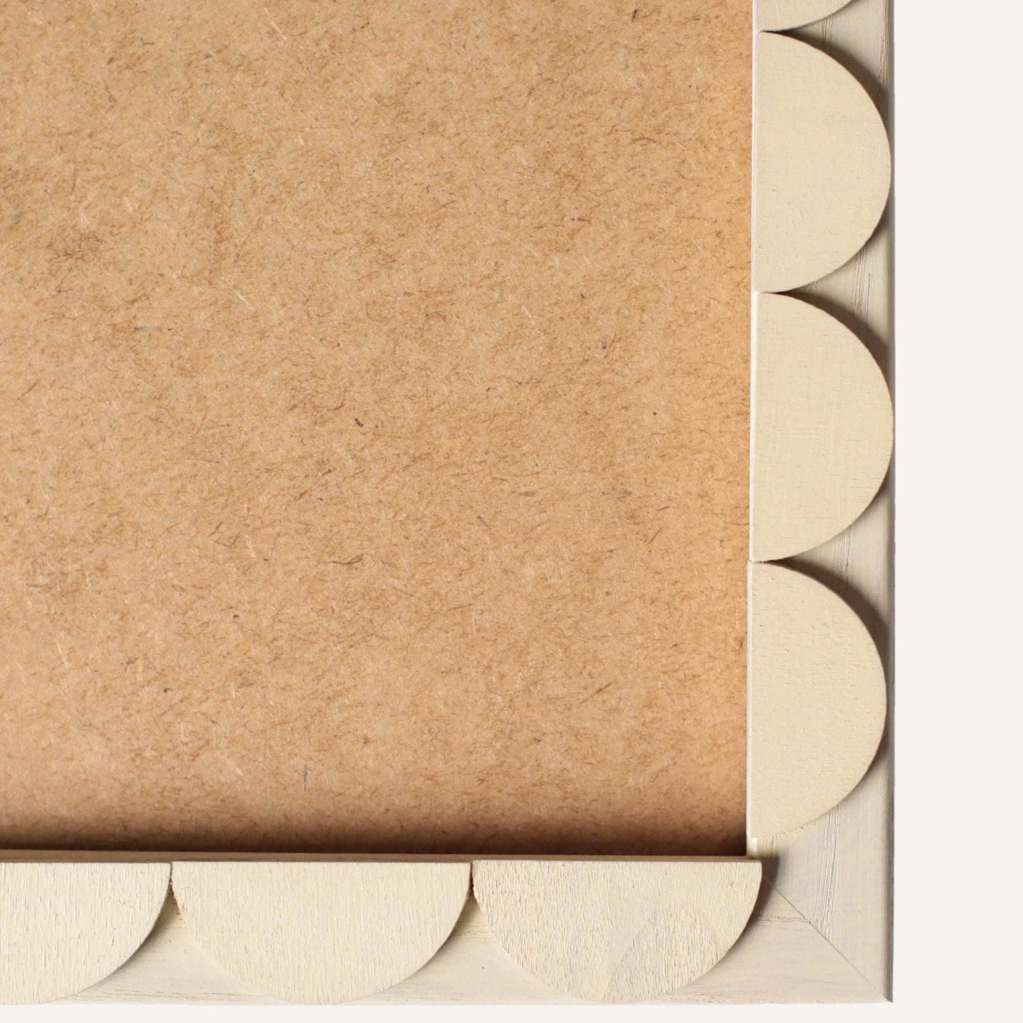 Oat Stained Scallop Frame