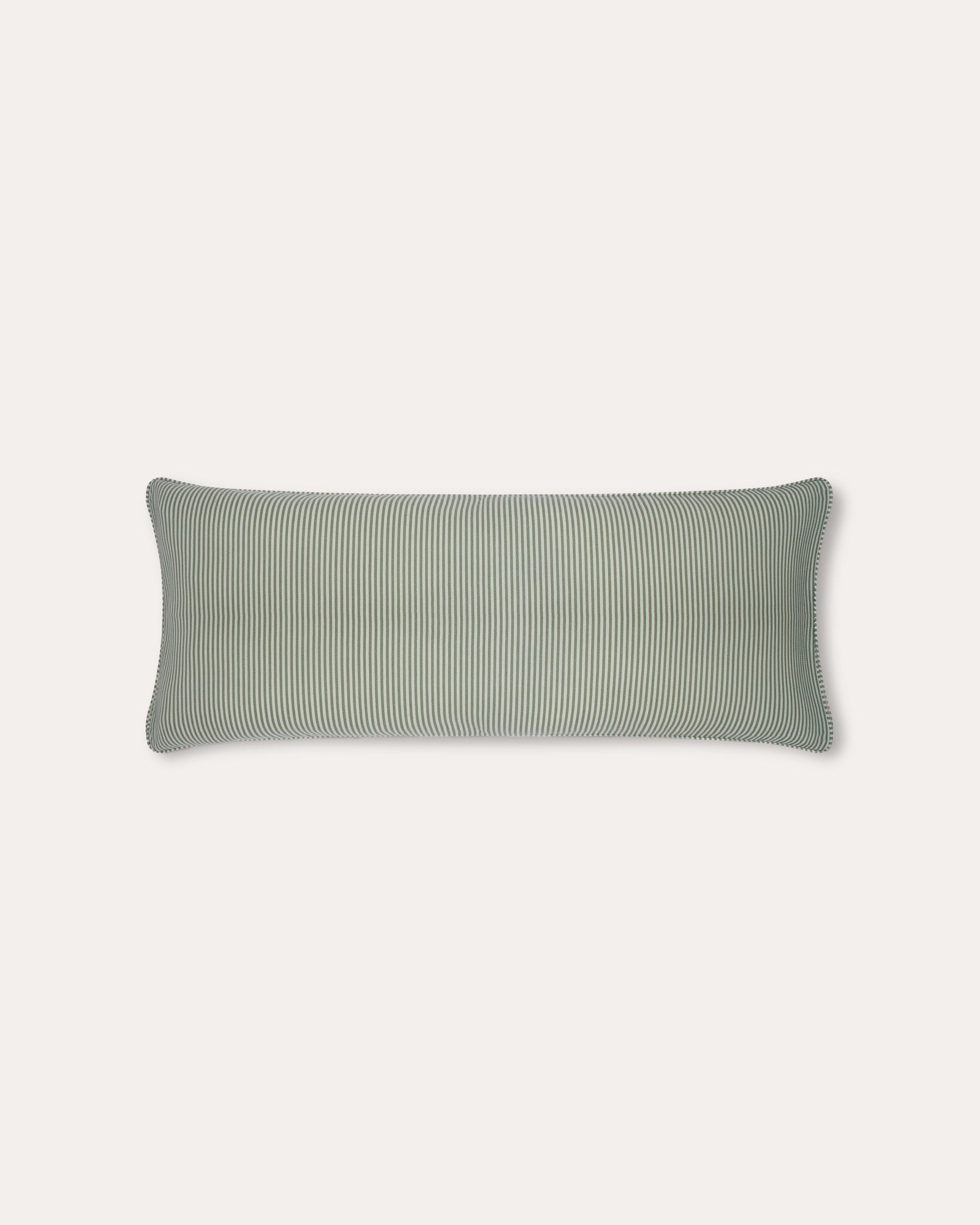 The Fine Stripe Long Cushion in Sage