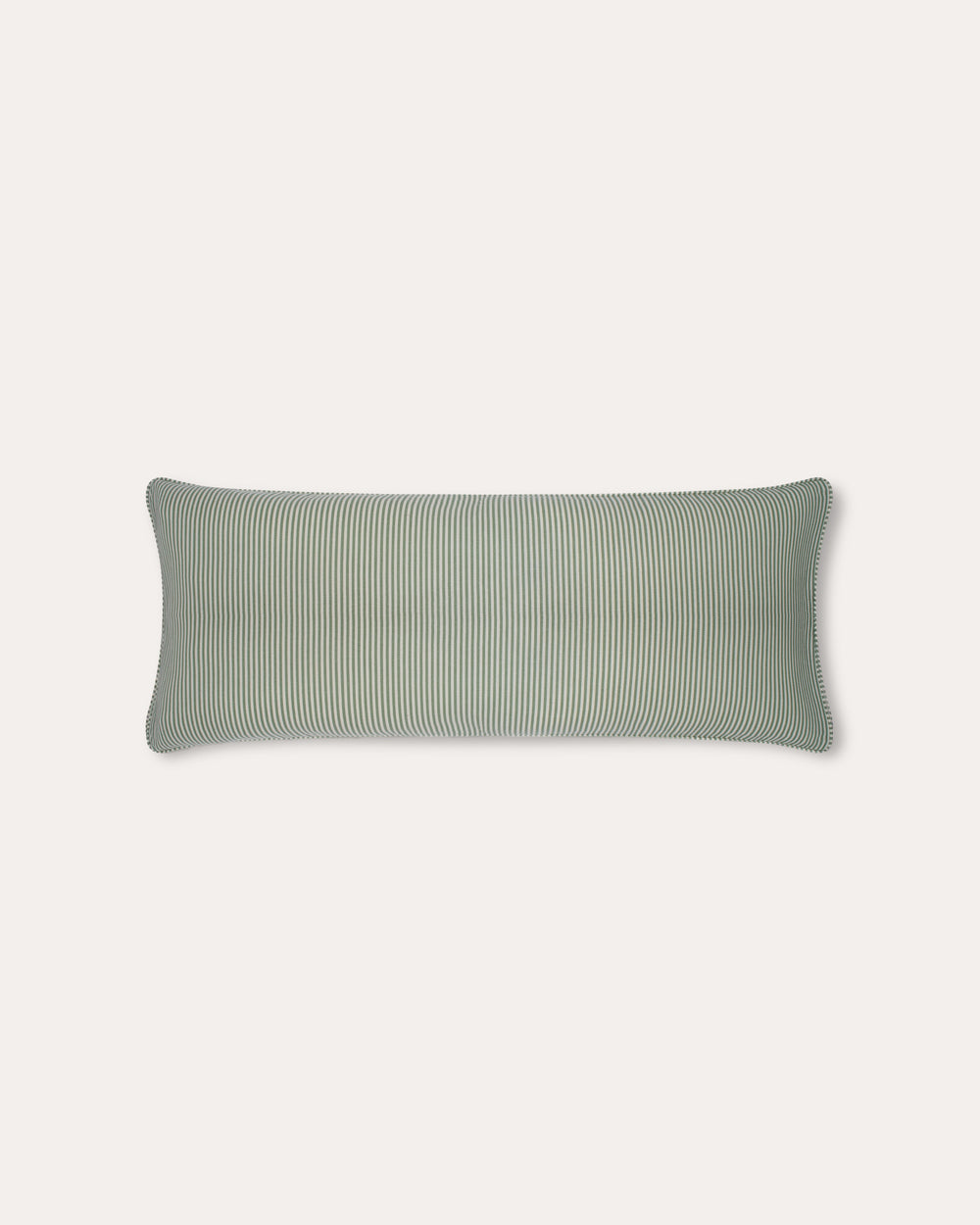 The Fine Stripe Long Cushion in Sage