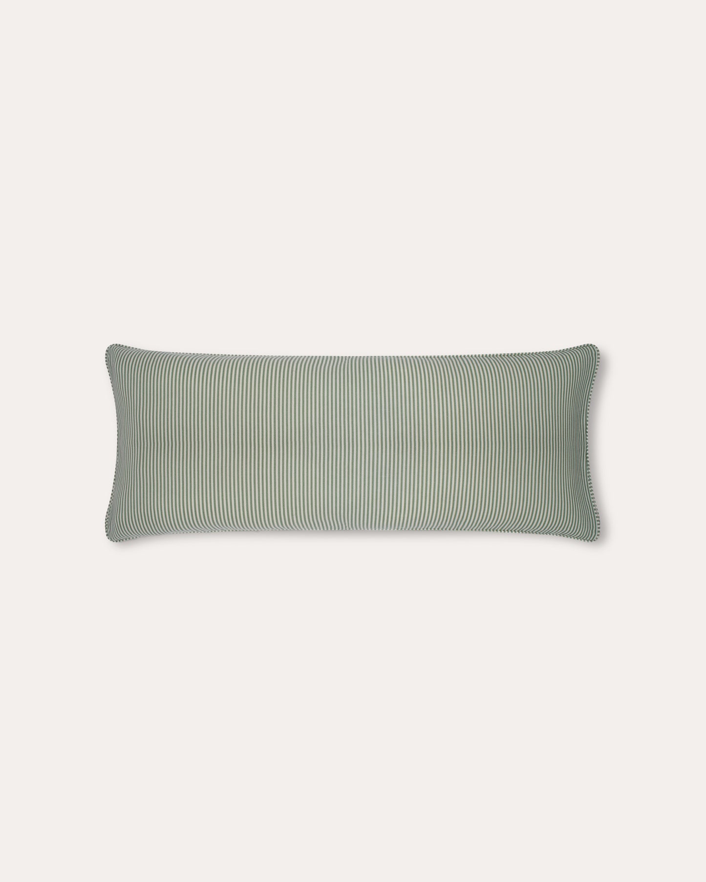 The Fine Stripe Long Cushion in Sage