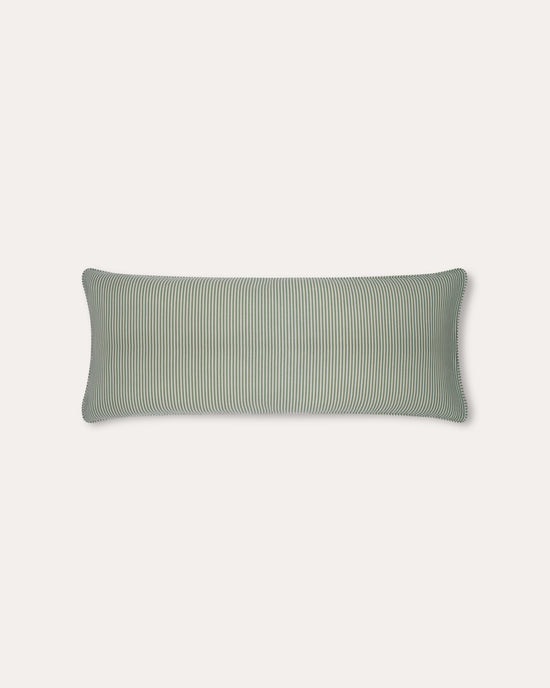 The Fine Stripe Long Cushion in Sage
