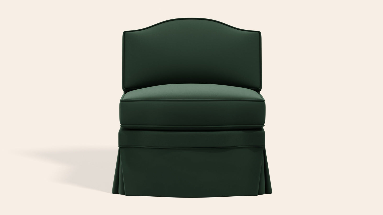 Felix Slipper Chair, Olive Linen