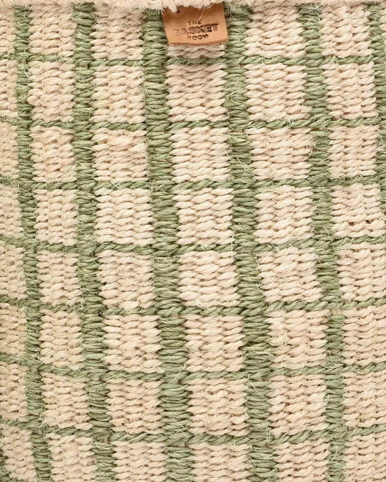 KAGUA: Green Check Woven Storage Basket