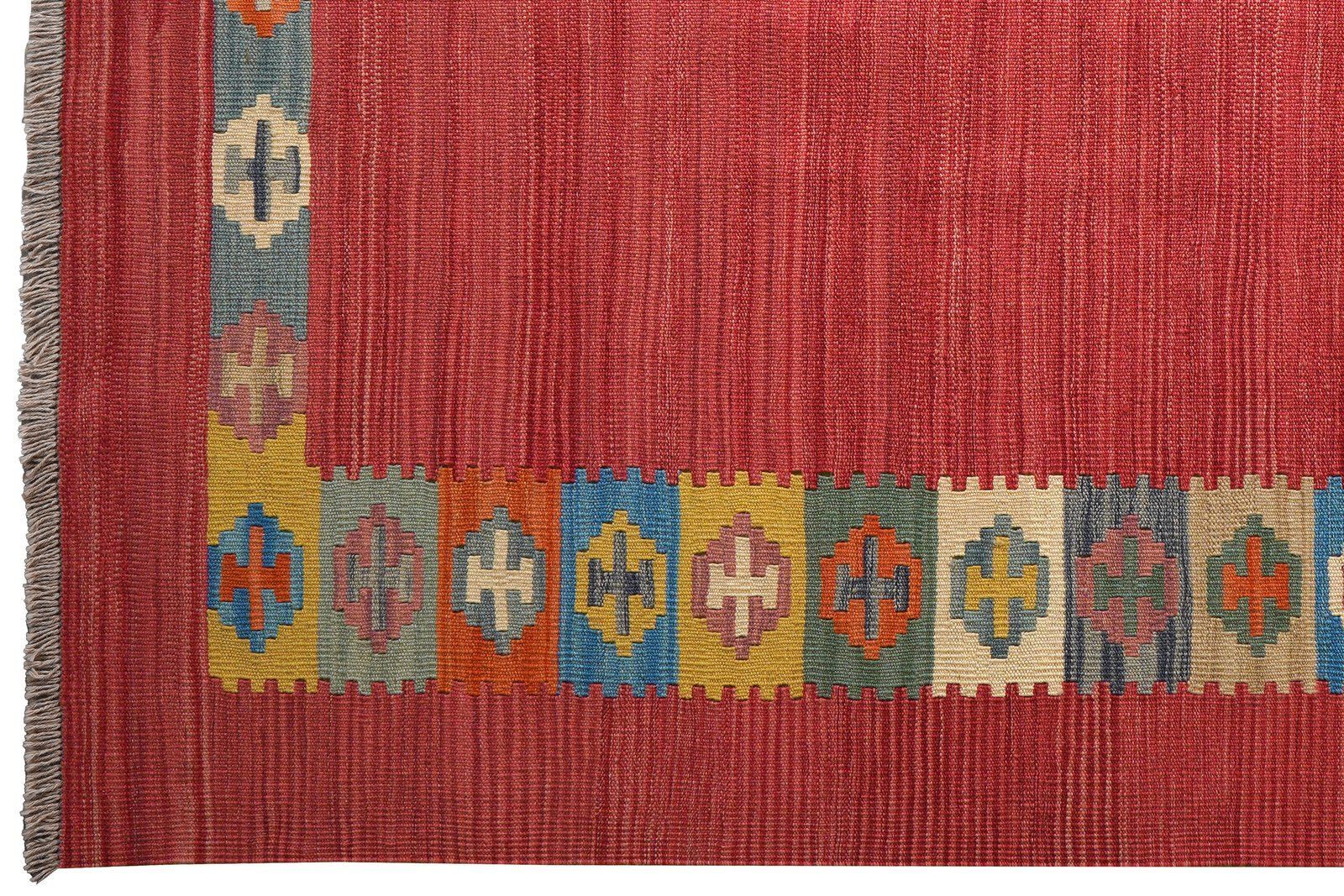 Gashgai Kilim · Hand-woven – Red, 201x160 cm