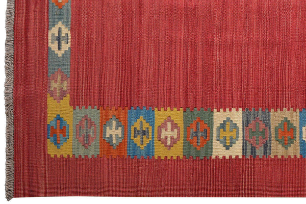 Gashgai Kilim · Hand-woven – Red, 201x160 cm