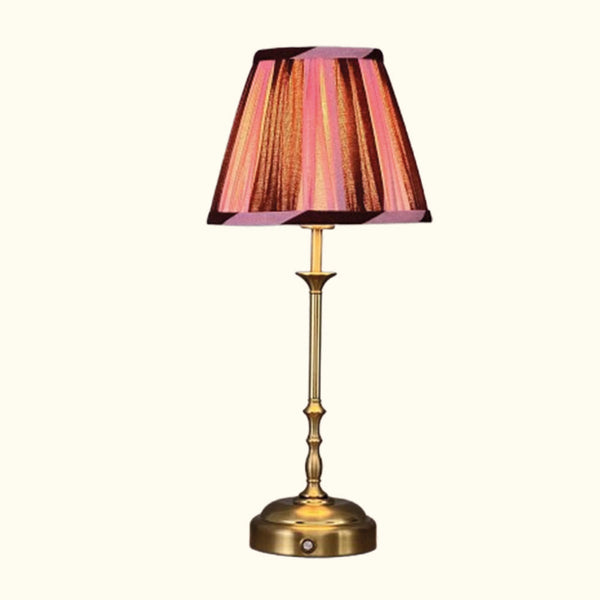 Freddie Table Lamp Pink/Brown Stripes