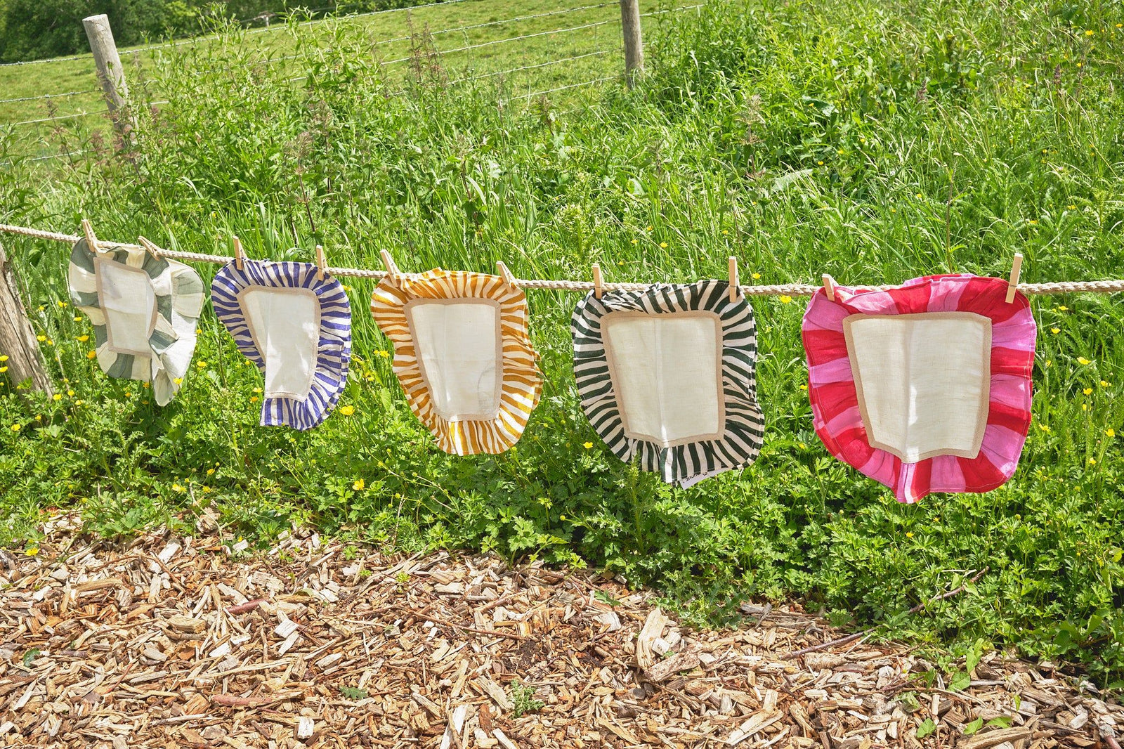 Cobalt Candy Stripe Napkin - Set of 2