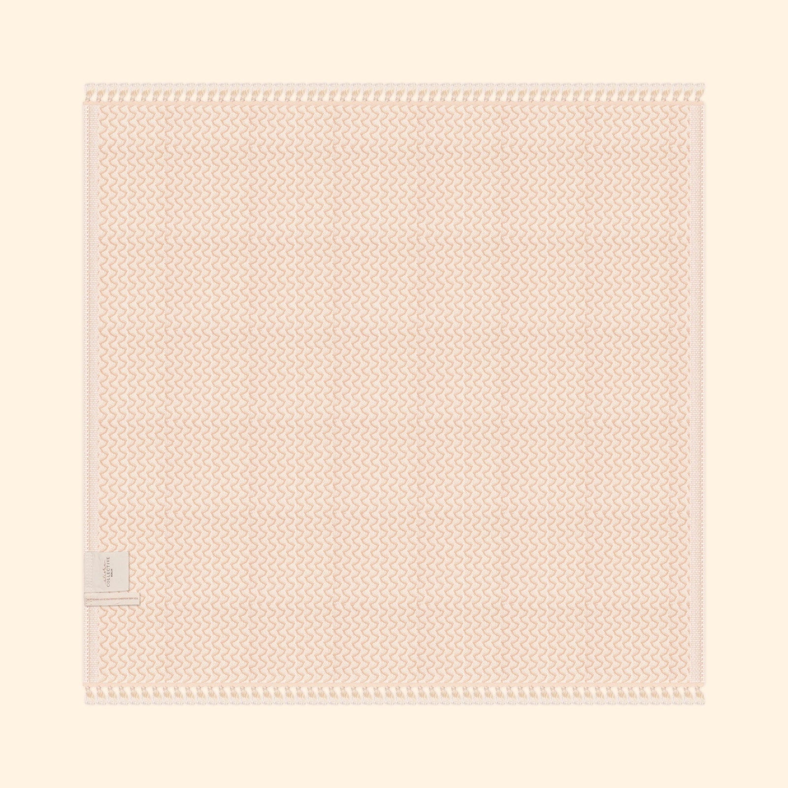 Silent Ripple Pure Cotton Blanket In Tan