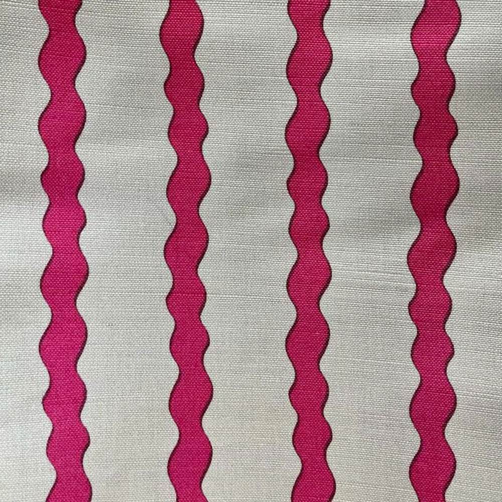 Scroll Stripe Crimson (Rectangle Frill Cushion)