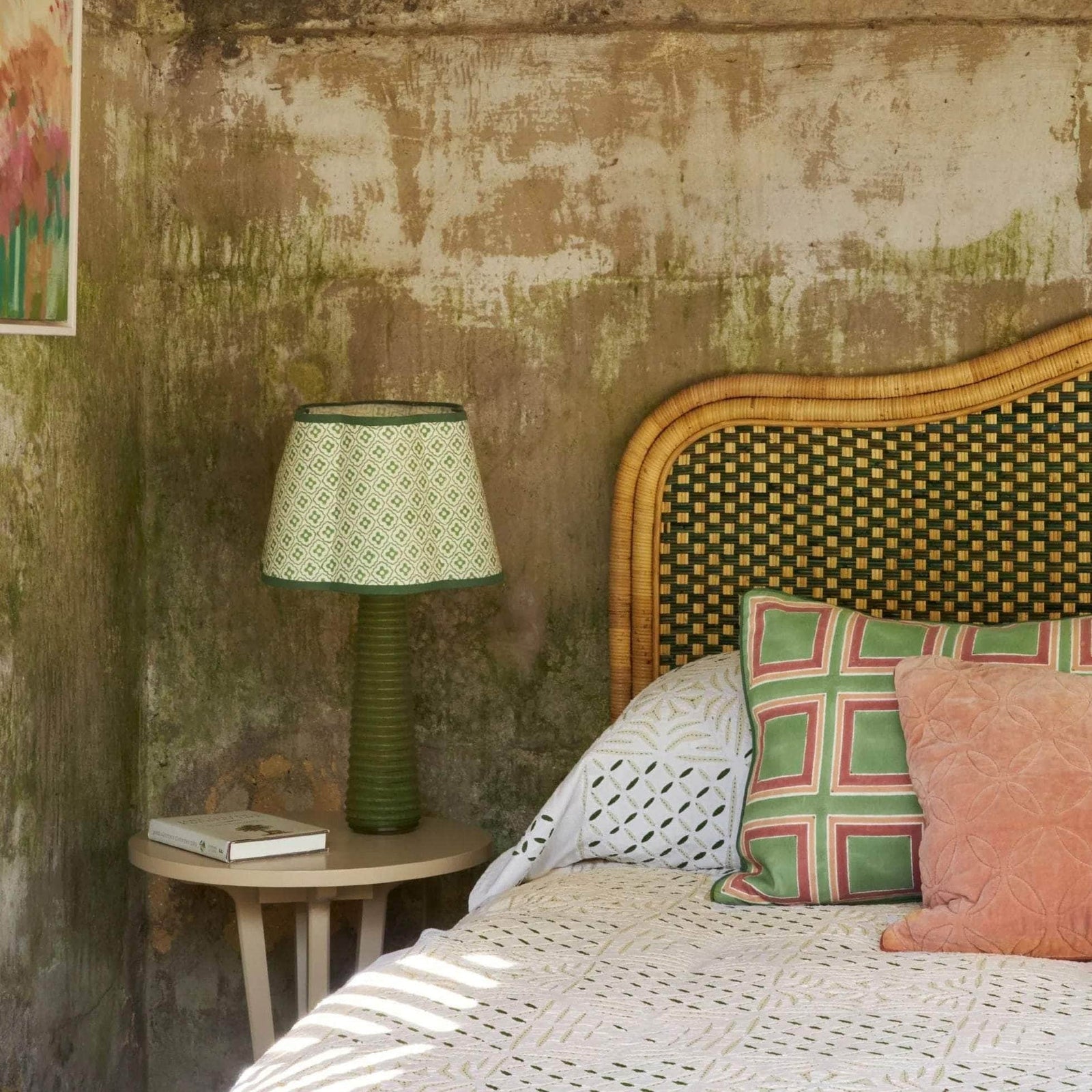 Scalloped Finestra Lampshade - Green