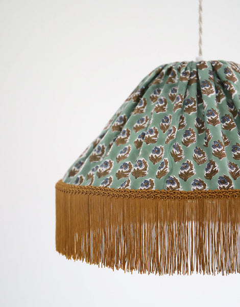 Conical Pendant Light Bella Printed “Bohemian Flora”