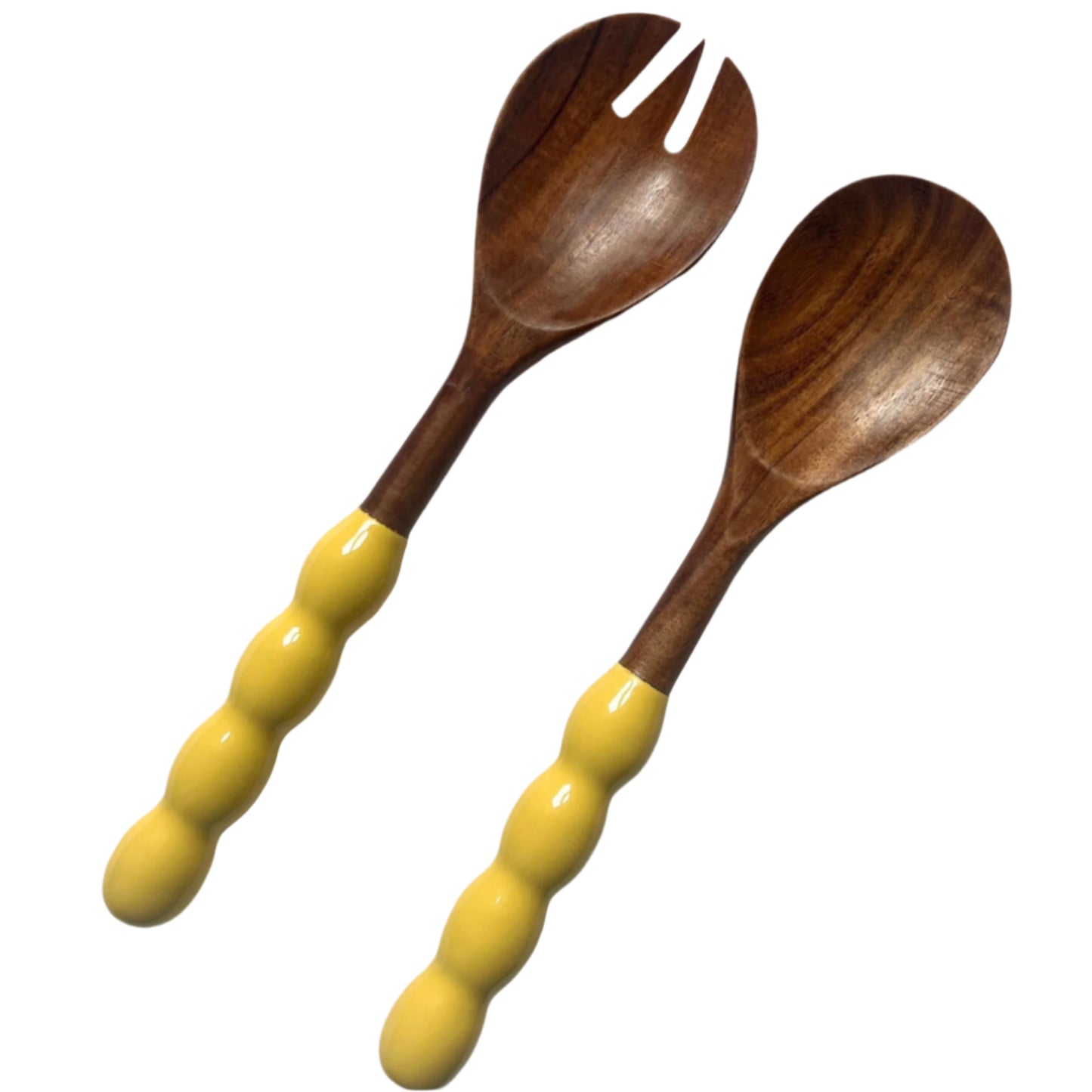Bobbin Salad Servers | Sunshine Yellow