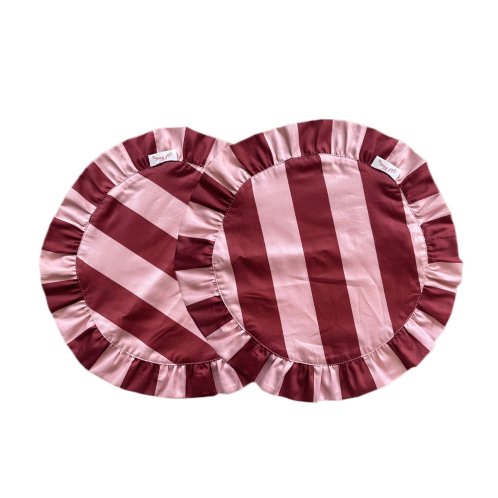 Set of 2 Darcy Placemats Red/Pink