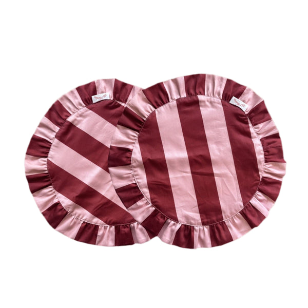 Set of 2 Darcy Placemats Red/Pink