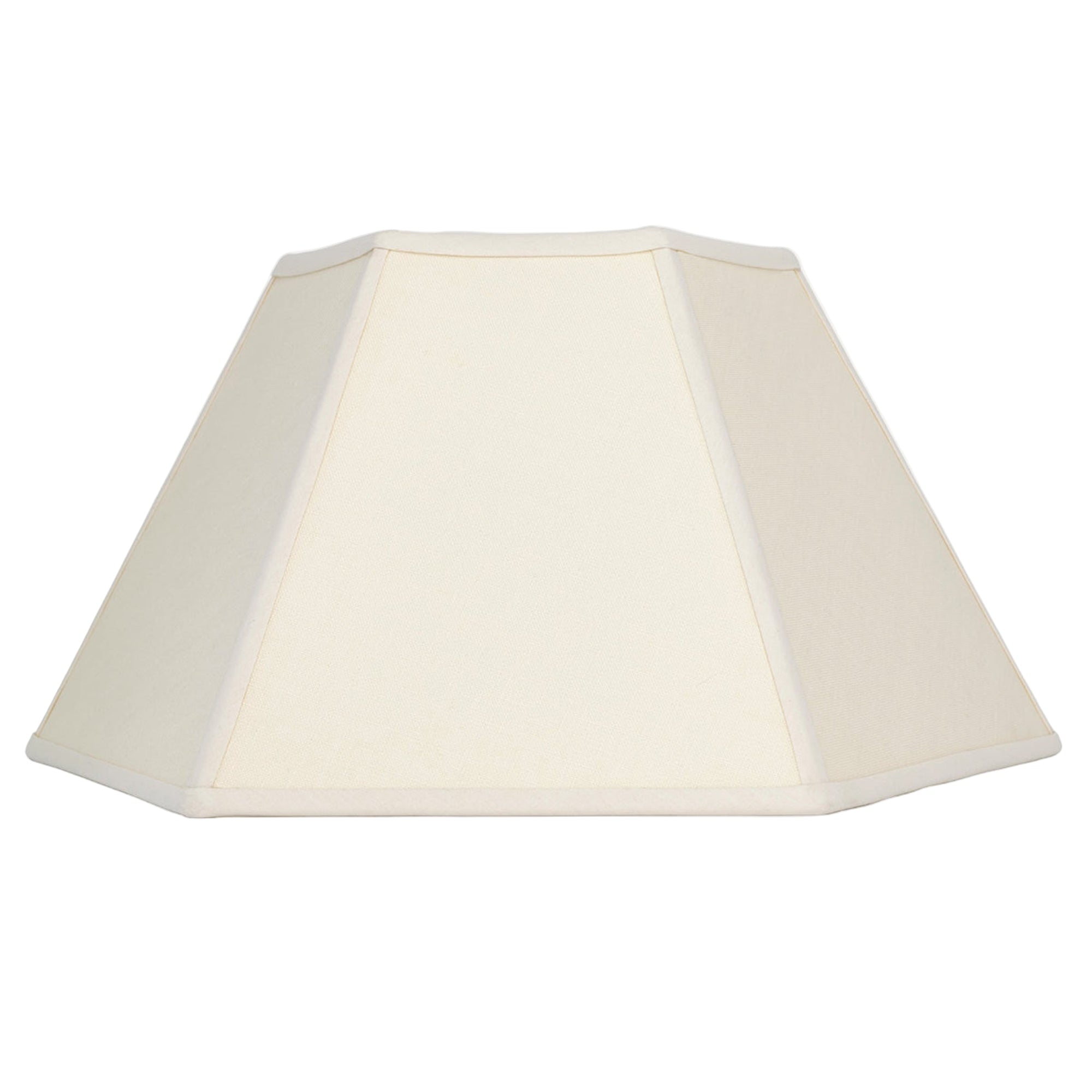 Hexagon Linen Lampshade, Cream Trim - Large (US)