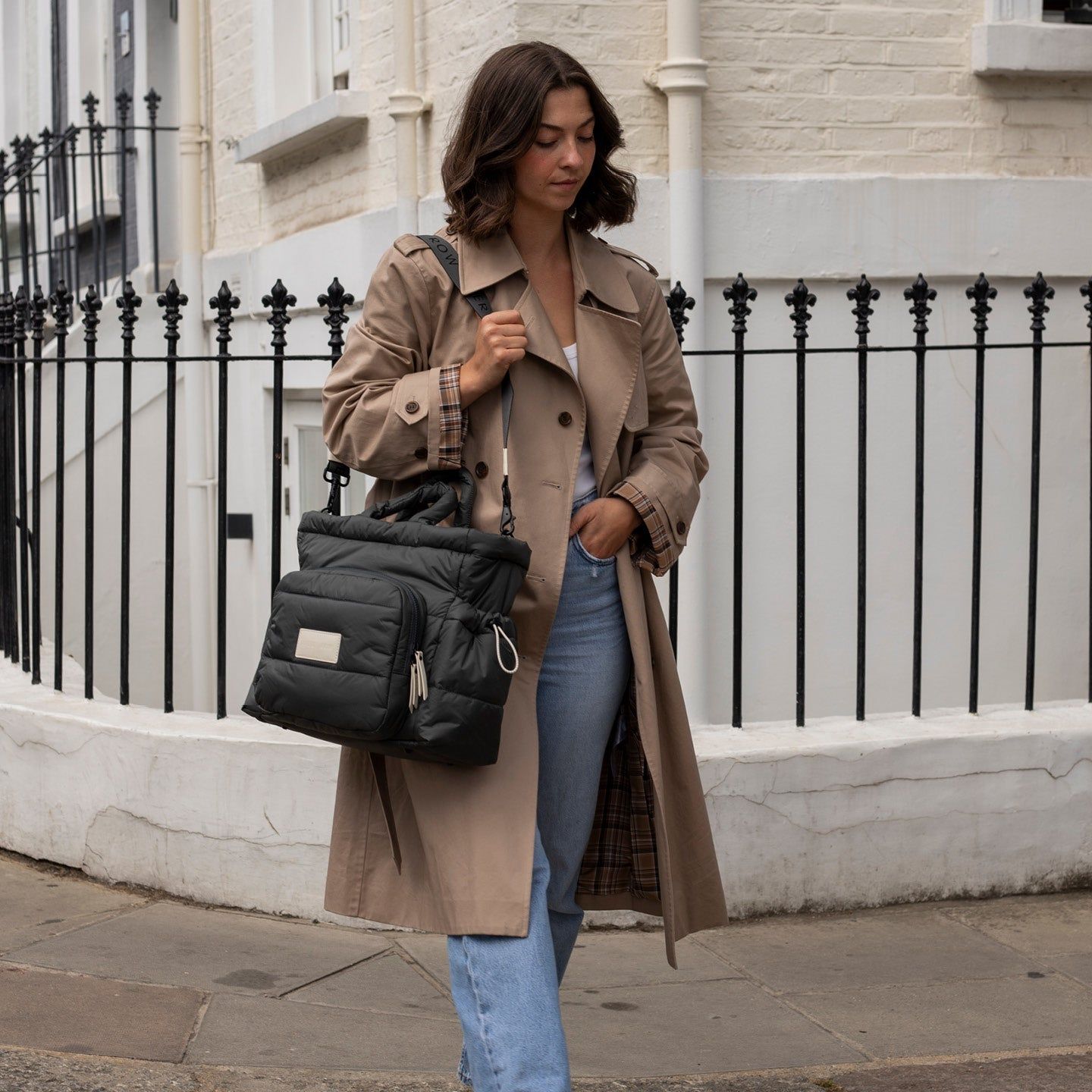 Baby Changing Tote Bag - Soft Black