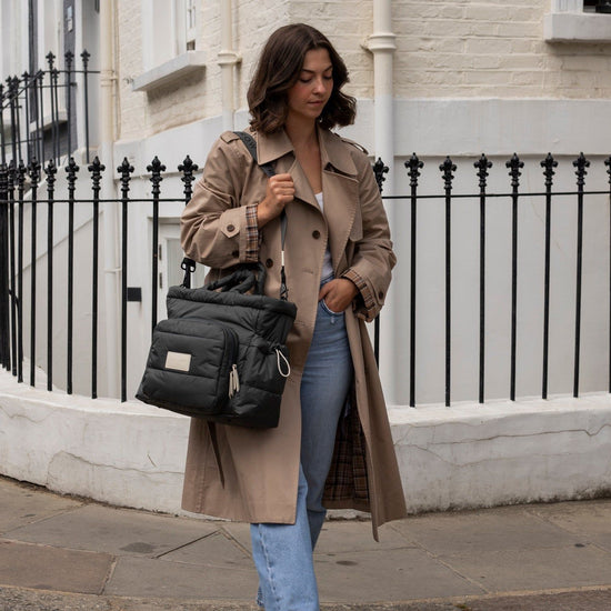 Baby Changing Tote Bag - Soft Black