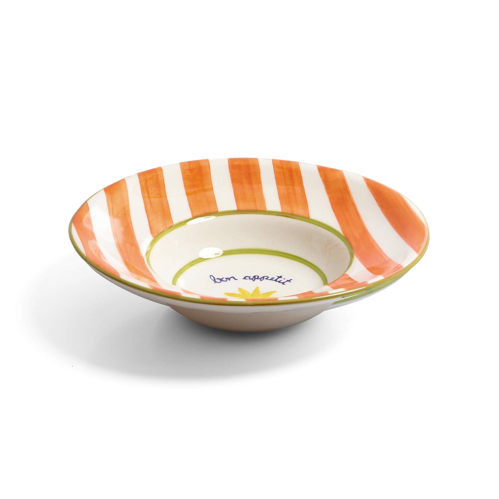 Loulou Orange Pasta Plates Set-Of-Four