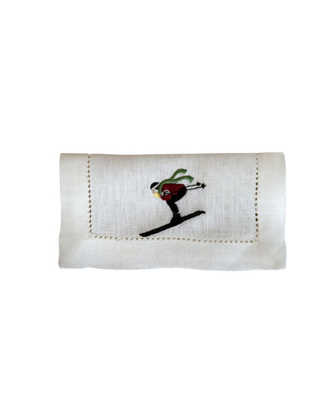 Baqueira Ski Linen Cocktail Napkin Set of 6
