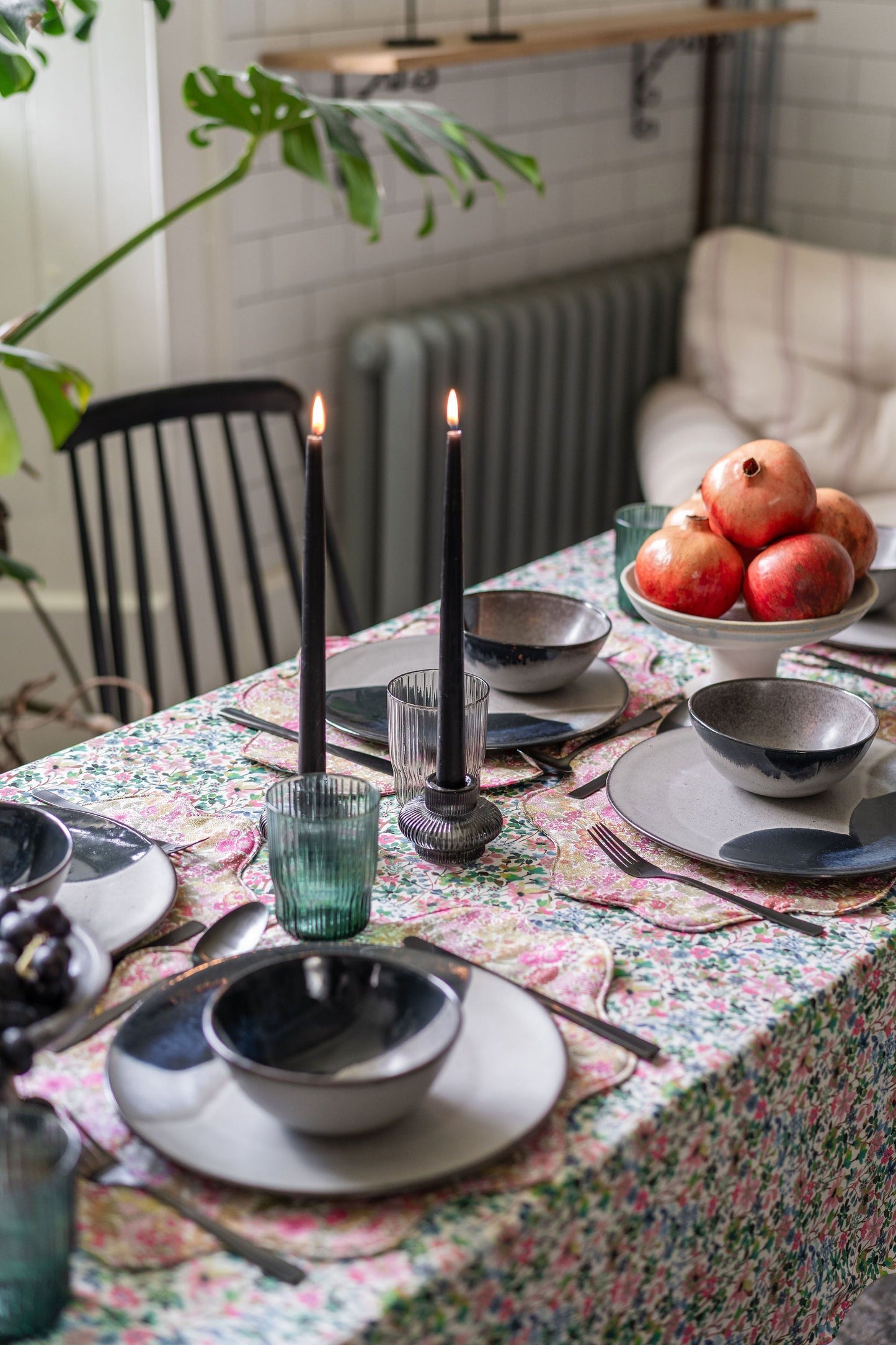 Reversible Wavy Placemat Made With Liberty Fabric Dreams Of Summer & Margaret Annie