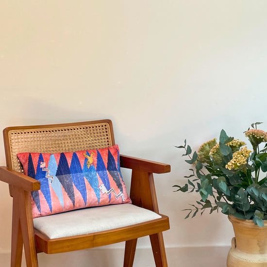 Rawnipen Cushion - Various Blues And Pink