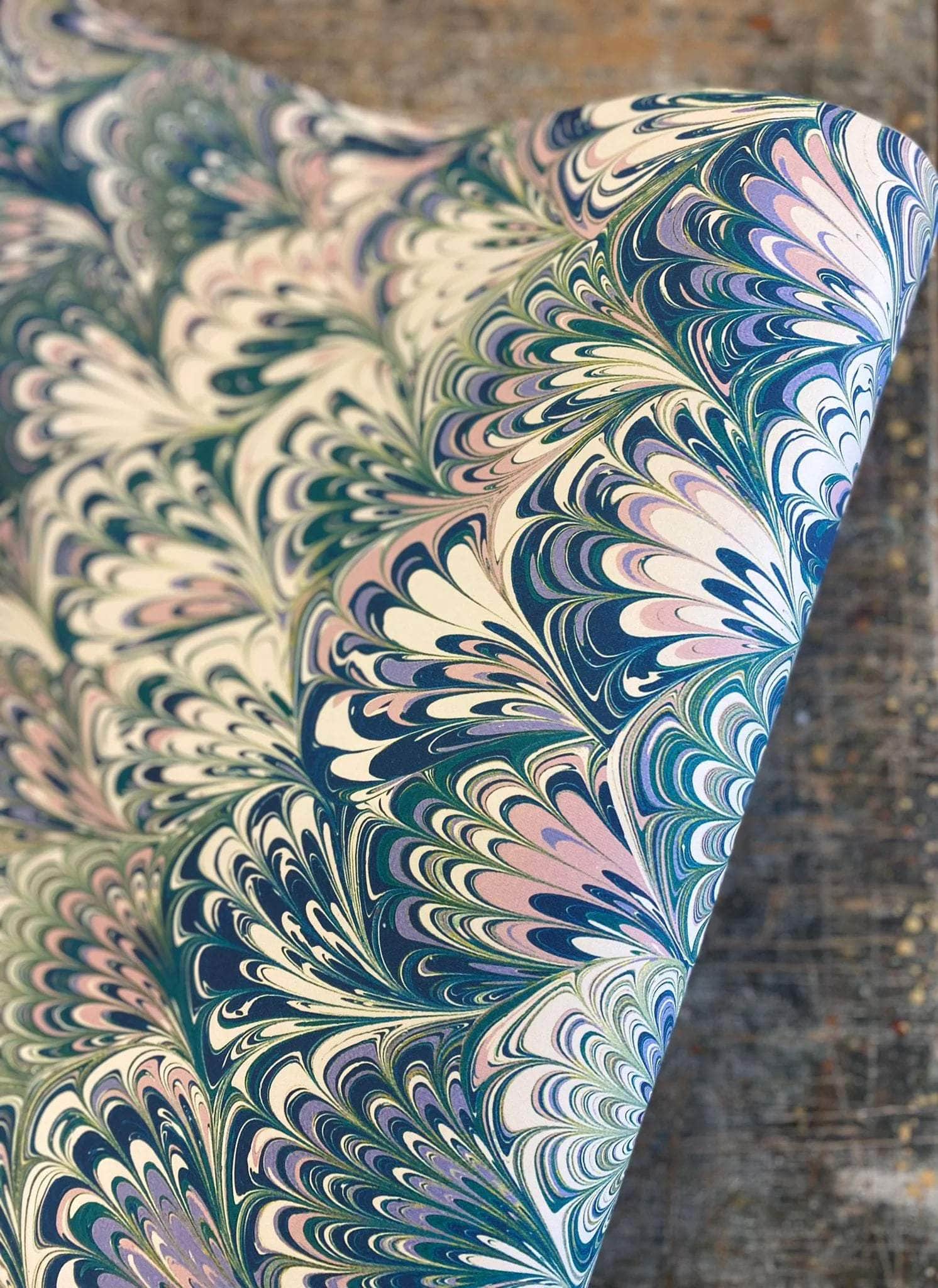 Marbled Wallpaper - 'Serpentine'  Col: Spring - Eco Non-Woven