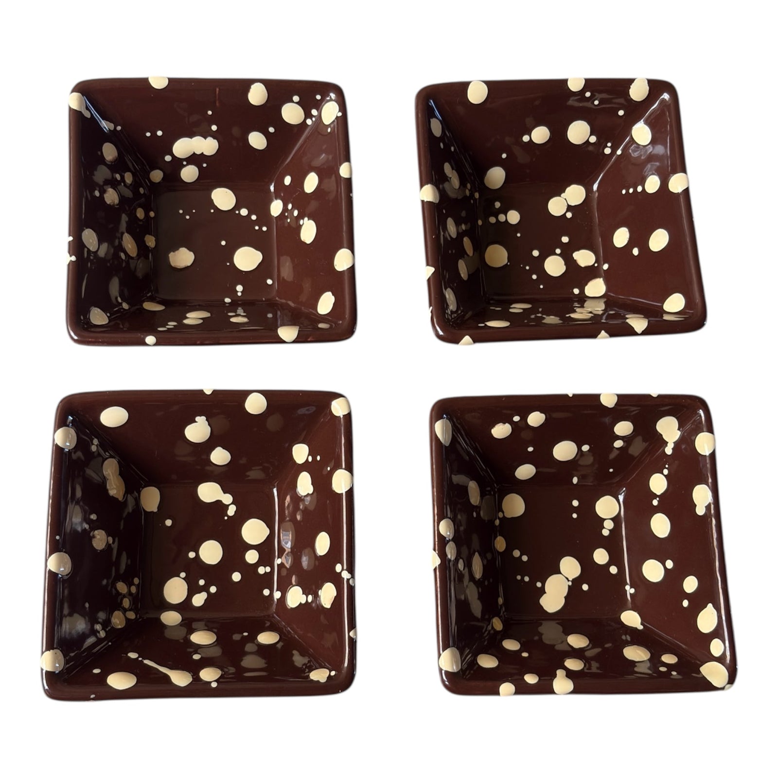 The Chocolate Square Mini Bowls set of 4