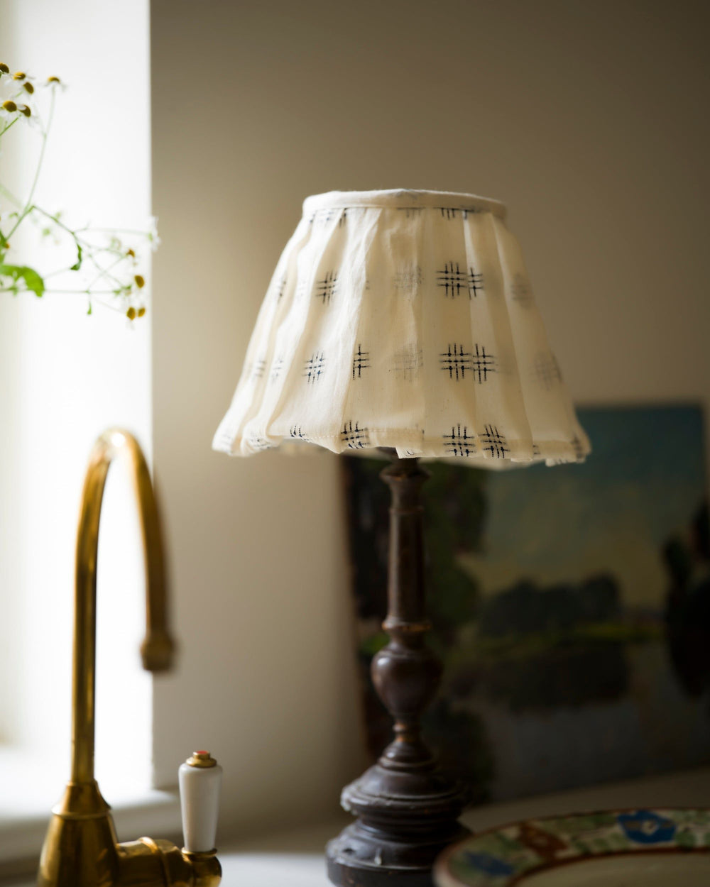 The Embroidered Loose Pleat in Delphinium