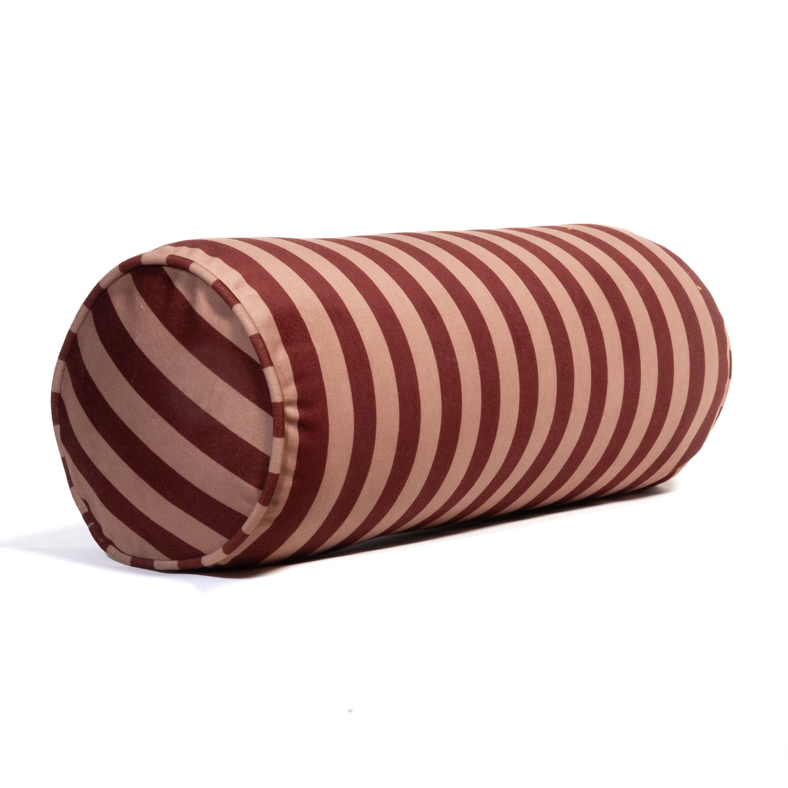 Velvet Bolster Cushion in Bougie