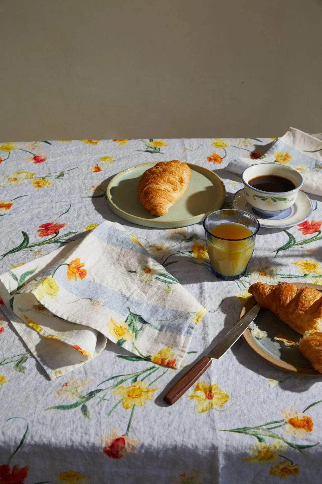Daffodil Stripe Linen Napkin