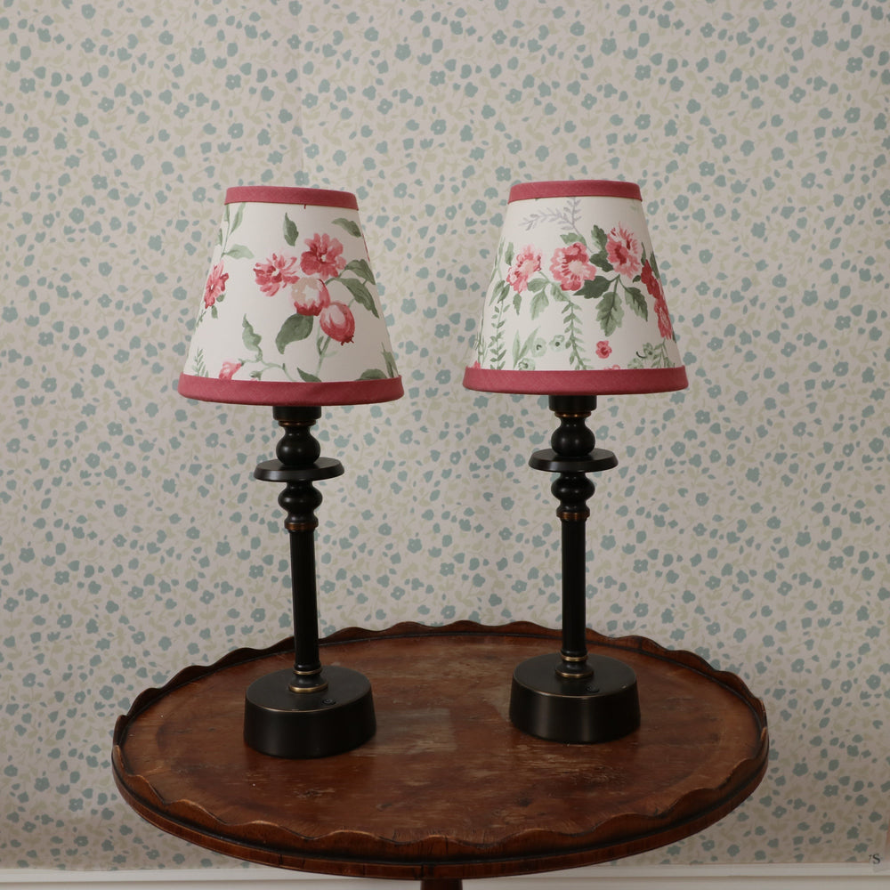 Lampshade - Small Clip-On Papillion Pink Moss