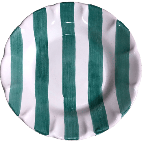 Striped Plate 16 cm – Green