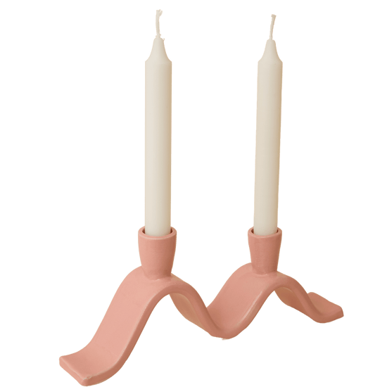 Small Wavy Candelabra - Pink