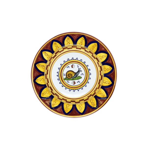 Chiocciola Brown With Yellow Pattern Imperial Plate Set